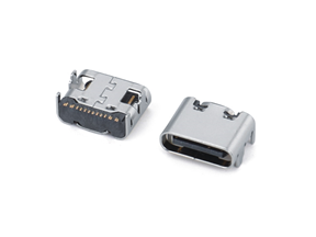 TYPE-C 16P母座板上四腳插